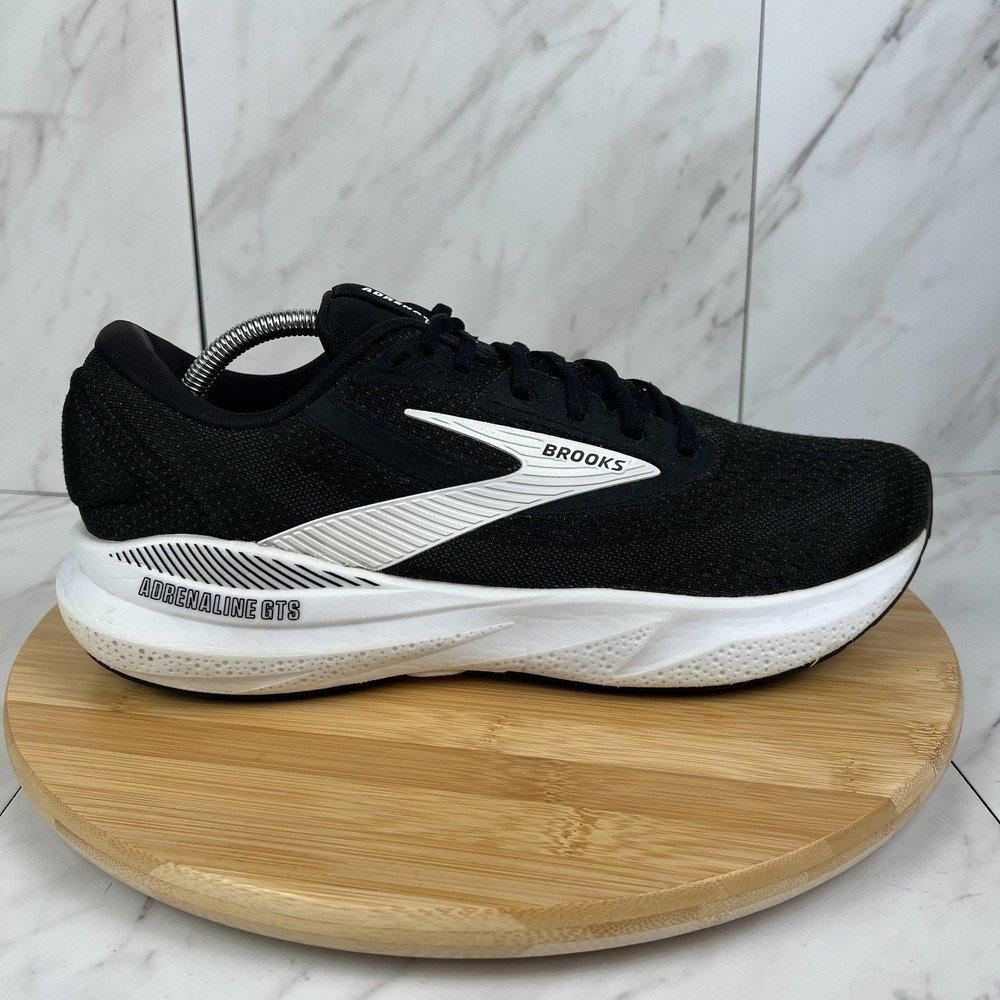 Brooks Adrenaline GTS 24 Mens Size 11 2E WIDE Black White Running Sneakers Shoes